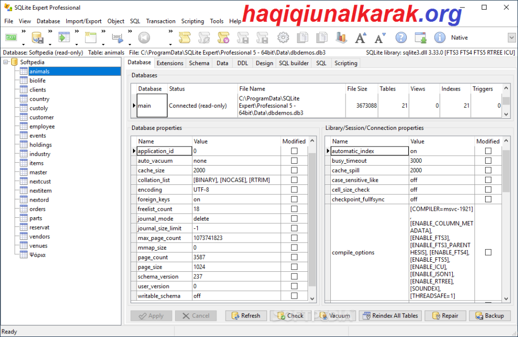 SQLite Expert Personal لنظام التشغيل Windows تحميل مجاني