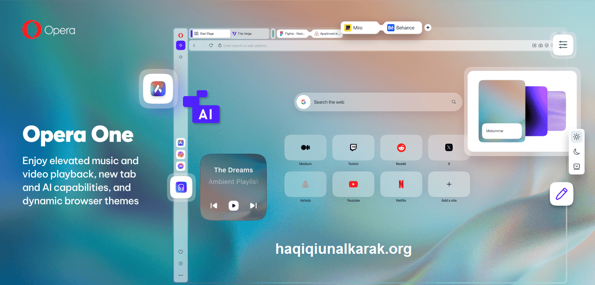 Opera One الكراك لنظام التشغيل Windows احدث اصدار